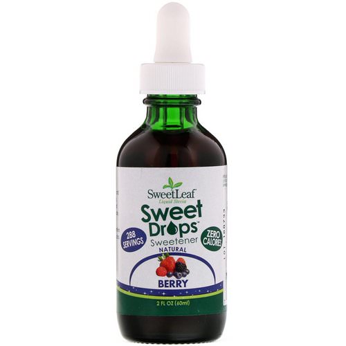 Wisdom Natural, SweetLeaf, Sweet Drops, Liquid Stevia, Berry, 2 fl oz (60 ml) فوائد