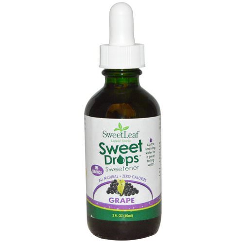 Wisdom Natural, SweetLeaf, Liquid Stevia Sweet Drops, Grape, 2 fl oz (60 ml) فوائد