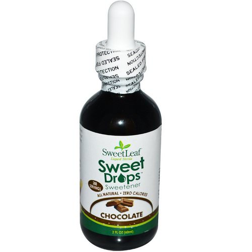 Wisdom Natural, SweetLeaf Liquid Stevia, Sweet Drops Sweetener, Chocolate, 2 fl oz (60 ml) فوائد