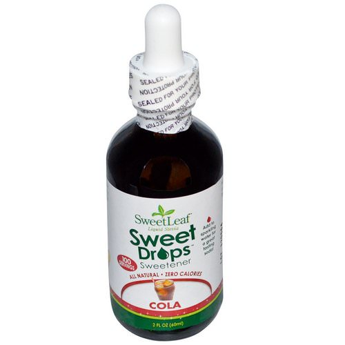 Wisdom Natural, SweetLeaf Liquid Stevia, Sweet Drops Sweetener, Cola, 2 fl oz (60 ml) فوائد
