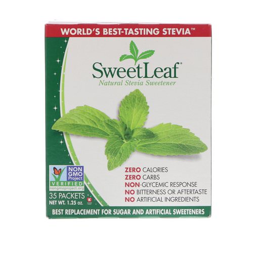 Wisdom Natural, SweetLeaf, Natural Stevia Sweetener, 35 Packets, 1.25 oz فوائد