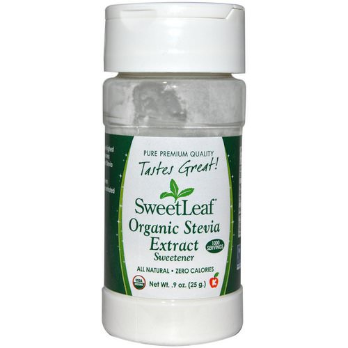 Wisdom Natural, SweetLeaf, Organic Stevia Extract, Sweetener, .9 oz (25 g) فوائد