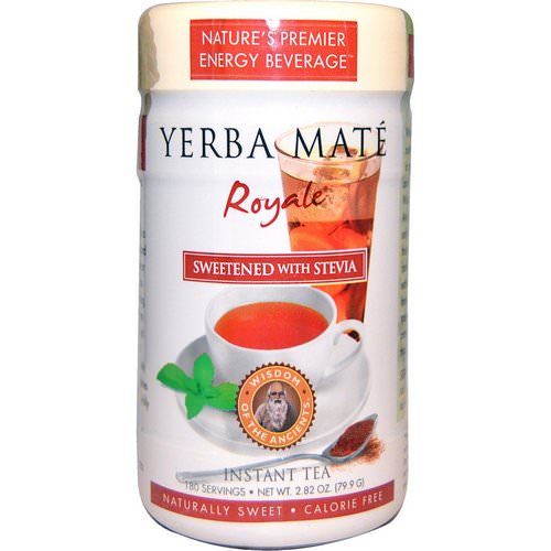 Wisdom Natural, Yerba Mate Royale, Sweetened with Stevia, Instant Tea, 2.82 oz (79.9 g) فوائد
