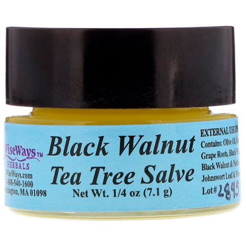 WiseWays Herbals, Black Walnut Tea Tree Salve, 1/4 oz (7.1 g) فوائد
