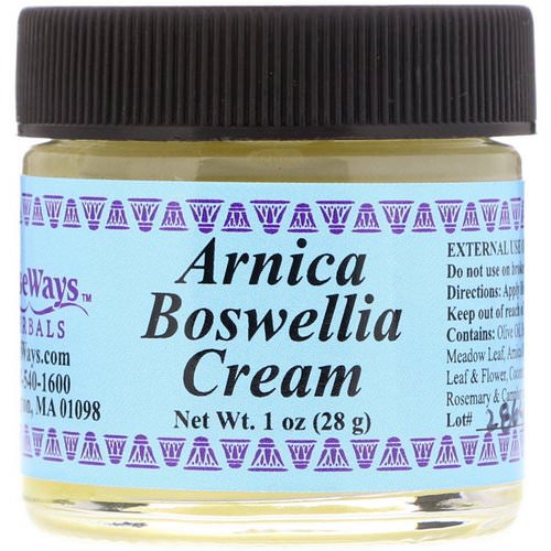 WiseWays Herbals, Arnica Boswellia Cream, 1 oz (28 g) فوائد