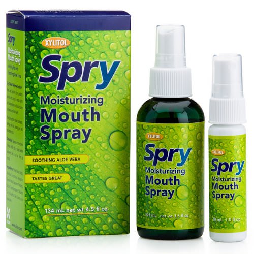 Xlear, Spry, Moisturizing Mouth Spray, Light Mint, 2 Pack, 4.5 fl oz (134 ml) فوائد
