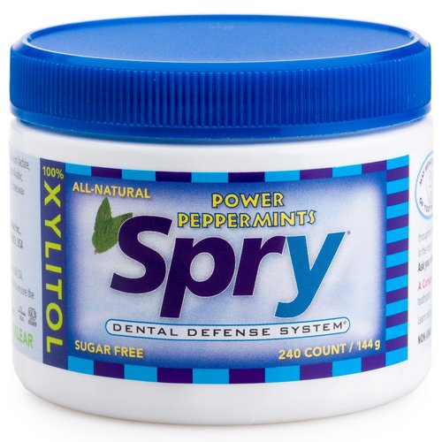 Xlear, Spry, Power Peppermints, Sugar Free, 240 Count, (144 g) فوائد