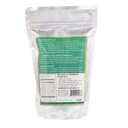 Xyloburst, All-Natural Erythritol Sweetener, Low Calorie Sweetener, 1 lb. (454 g):الإريثريت,ل, المحليات