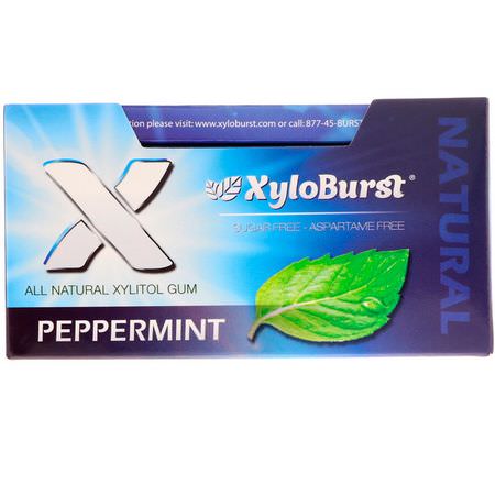 Xyloburst Gum - صمغ, معينات, بالنعناع, لثة للأسنان