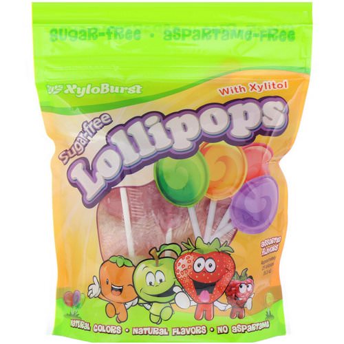 Xyloburst, Sugar-Free Lollipops with Xylitol, Assorted Flavors, Approximately 25 Lollipops (9.3 oz) فوائد