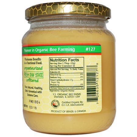 Y.S. Eco Bee Farms, 100% Certified Organic Raw Honey, 1.0 lb (454 g):المحليات, العسل