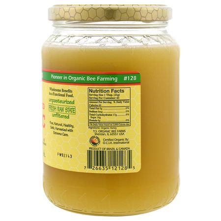 Y.S. Eco Bee Farms, 100% Certified Organic Raw Honey, 2.0 lbs (907 g):المحليات, العسل