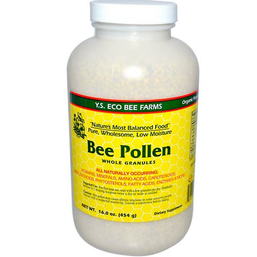 Y.S. Eco Bee Farms, Bee Pollen, Whole Granules, 16.0 oz (453 g) فوائد