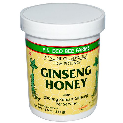 Y.S. Eco Bee Farms, Ginseng Honey, 11.0 oz (311 g) فوائد