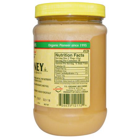 Y.S. Eco Bee Farms, Raw Honey, U.S. Grade A, 22.0 oz (623 g):المحليات, العسل