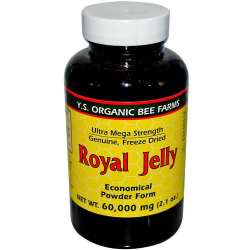 Y.S. Eco Bee Farms, Royal Jelly, Economical Powder Form, 2.1 oz (60,000 mg) فوائد