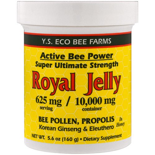 Y.S. Eco Bee Farms, Royal Jelly In Honey, 625 mg, 5.6 oz (160 g) فوائد