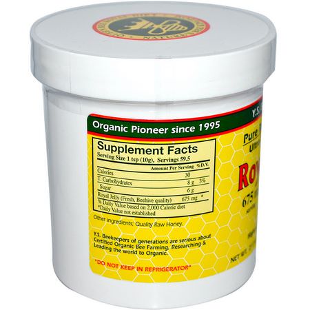 Y.S. Eco Bee Farms, Royal Jelly, in Honey, 675 mg, 1.3 lbs (595 g):Royal Jelly, منتجات النحل