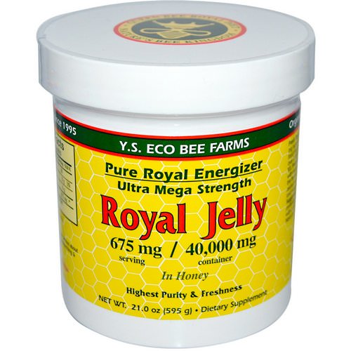 Y.S. Eco Bee Farms, Royal Jelly, in Honey, 675 mg, 1.3 lbs (595 g) فوائد