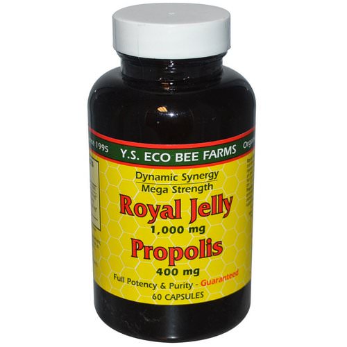 Y.S. Eco Bee Farms, Royal Jelly, Propolis, 1,000 mg/400 mg, 60 Capsules فوائد