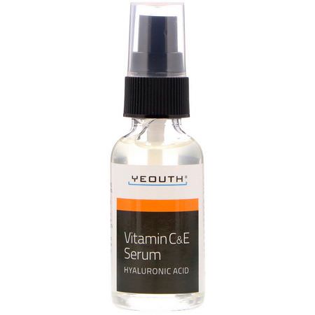 Yeouth Vitamin C Serums Hyaluronic Acid Serum Cream - كريم, مصل حمض الهيال,ر,نيك, مصل فيتامين C
