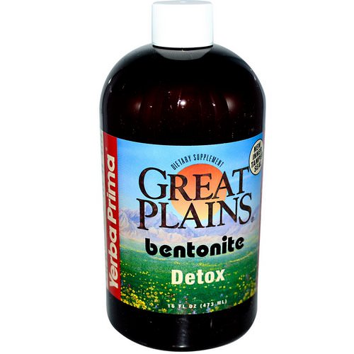 Yerba Prima, Great Plains, Bentonite, Detox, 16 fl oz (473 ml) فوائد