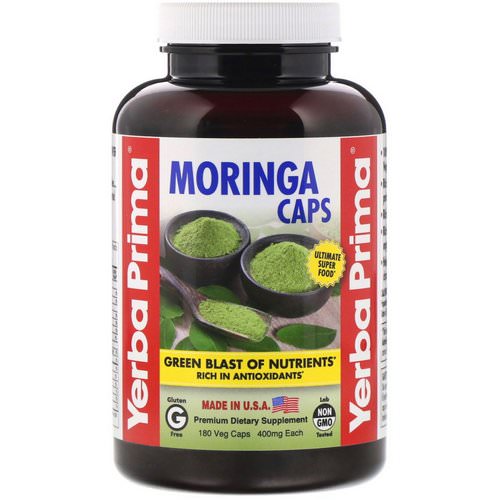 Yerba Prima, Moringa Caps, 400 mg, 180 Veg Caps فوائد