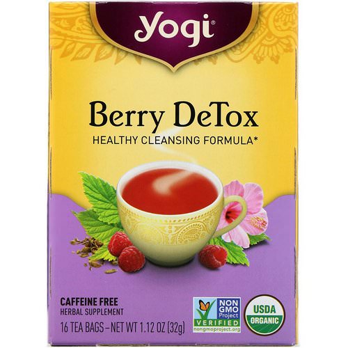 Yogi Tea, Berry DeTox, Caffeine Free, 16 Tea Bags, 1.12 oz (32 g) فوائد