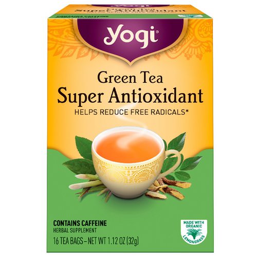 Yogi Tea, Green Tea Super Antioxidant, 16 Tea Bags, 1.12 oz (32 g) فوائد