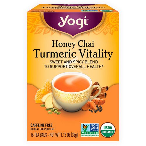 Yogi Tea, Honey Chai, Turmeric Vitality, 16 Tea Bags, 1.12 oz (32 g) فوائد