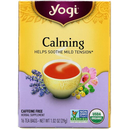Yogi Tea, Calming, Caffeine Free, 16 Tea Bags, 1.02 oz (29 g) فوائد