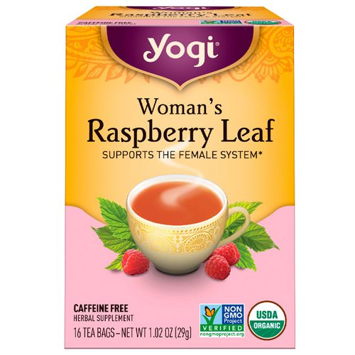 Yogi Tea, Woman's Raspberry Leaf, Caffeine Free, 16 Tea Bags, 1.02 oz (29 g) فوائد