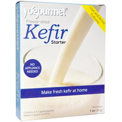 Yogourmet, Kefir Starter, Freeze-Dried, 6 Packets, 5 g Each فوائد