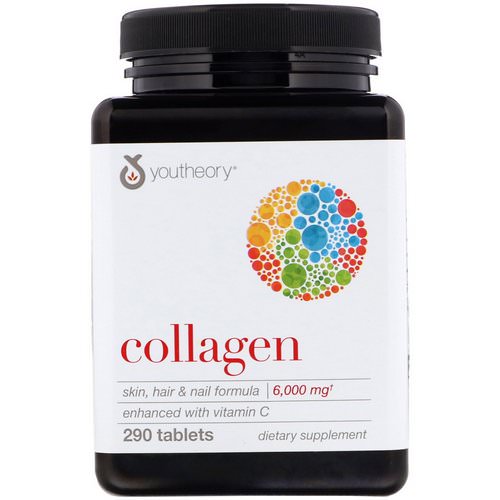 Youtheory, Collagen, 6,000 mg, 290 Tablets فوائد