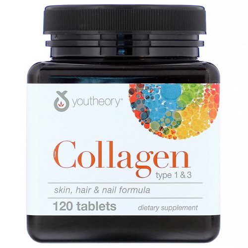 Youtheory, Collagen, Type 1 & 3, 120 Tablets فوائد