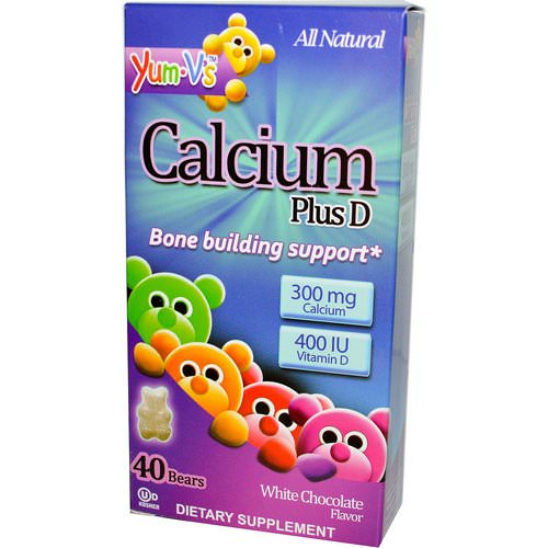 YumV's, Calcium Plus D, White Chocolate Flavor, 40 Bears فوائد