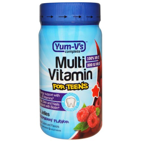 YumV's, Multi Vitamin for Teens, Raspberry Flavor, 60 Jellies فوائد