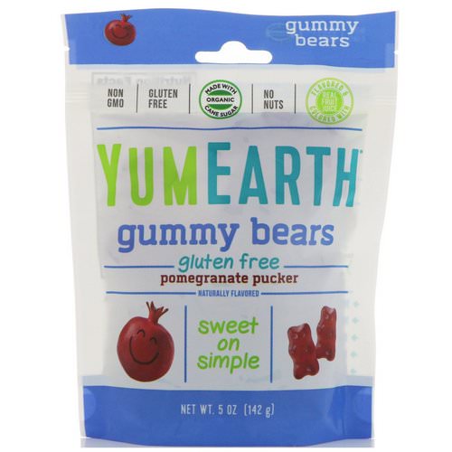 YumEarth, Gummy Bears, Pomegranate Pucker, 5 oz (142 g) فوائد