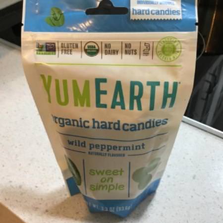 YumEarth, Organic Hard Candies, Wild Peppermint, 3.3 oz (93.6 g)