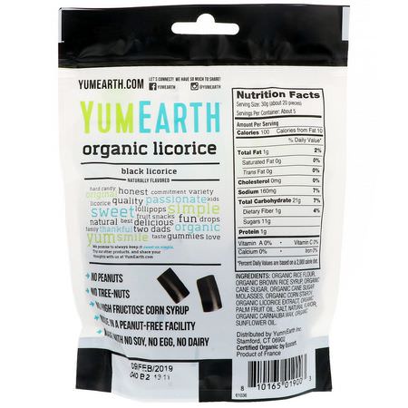 YumEarth, Organic Licorice, Black, 5 oz (142 g):حل,ى, ش,ك,لاتة