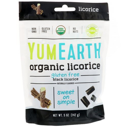 YumEarth, Organic Licorice, Black, 5 oz (142 g) فوائد