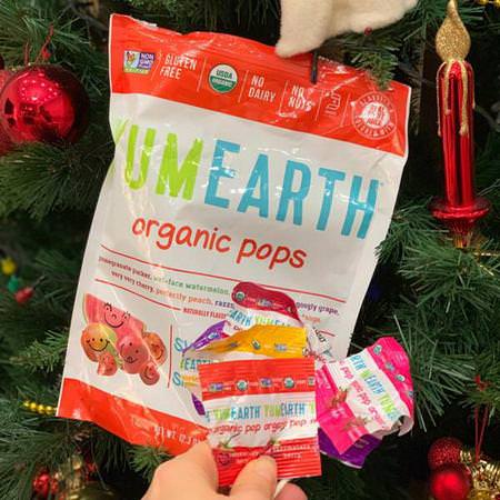 YumEarth, Organic Pops, Assorted Flavors, 50 Pops, 12.3 oz (348.7 g)