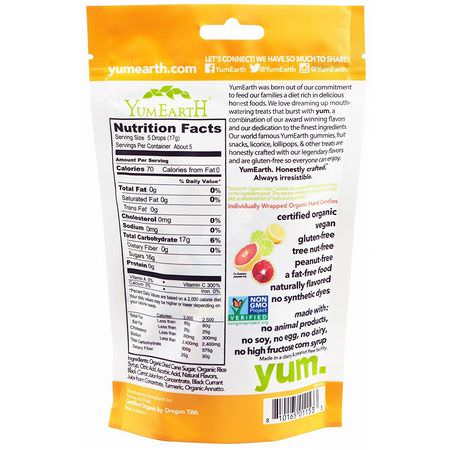 YumEarth, Organic Vitamin C Drops, Citrus Grove, 3.3 oz (93.5 g):فيتامين C, الفيتامينات