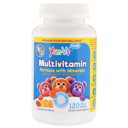 YumV's, Multivitamin Formula With Minerals, Delicious Fruit Flavors, 120 Jelly Bears فوائد