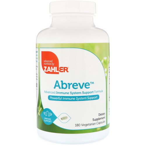 Zahler, Abreve, Advanced Immune System Support Formula, 180 Vegetarian Capsules فوائد