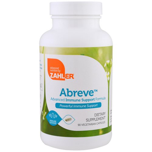Zahler, Abreve, Advanced Immune System Support Formula, 90 Vegetarian Capsules فوائد