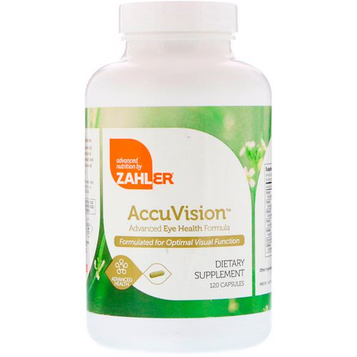 Zahler, AccuVision, Advanced Eye Health Formula, 120 Capsules فوائد
