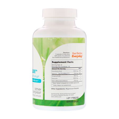 Zahler, AllergEase, Immune System Support Formula, 180 Vegetable Capsules:المكملات الجيبية, الأنف