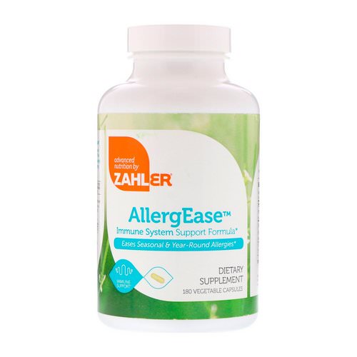 Zahler, AllergEase, Immune System Support Formula, 180 Vegetable Capsules فوائد