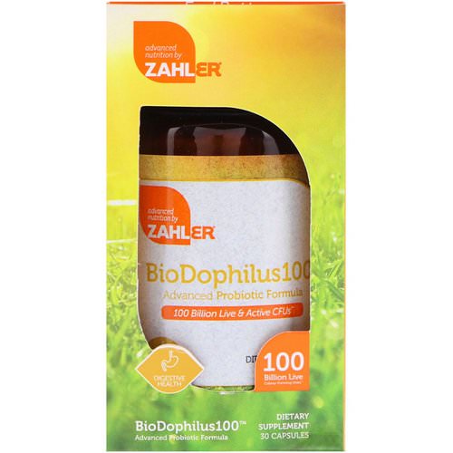 Zahler, BioDophilus100, Advanced Probiotic Formula, 100 Billion CFU, 30 Capsules فوائد